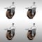 Service Caster 5 Inch SS High Temp Glass Filled Nylon 1/2 Inch Stem Caster Set Total Lock Brake SCC-SSTSTTL20S514-GFNSHT-121315-4 - alternate 1